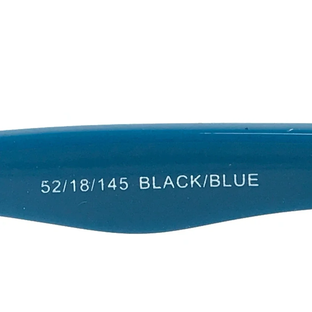 Enhance Eyeglasses Frames 3966 BLACK/BLUE Rectangle Full Rim 52-18-145